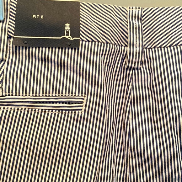 NWT Women’s Land’s End Cobalt Stripe Pincord Cropped Pants Size 12 - Picture 8 of 9